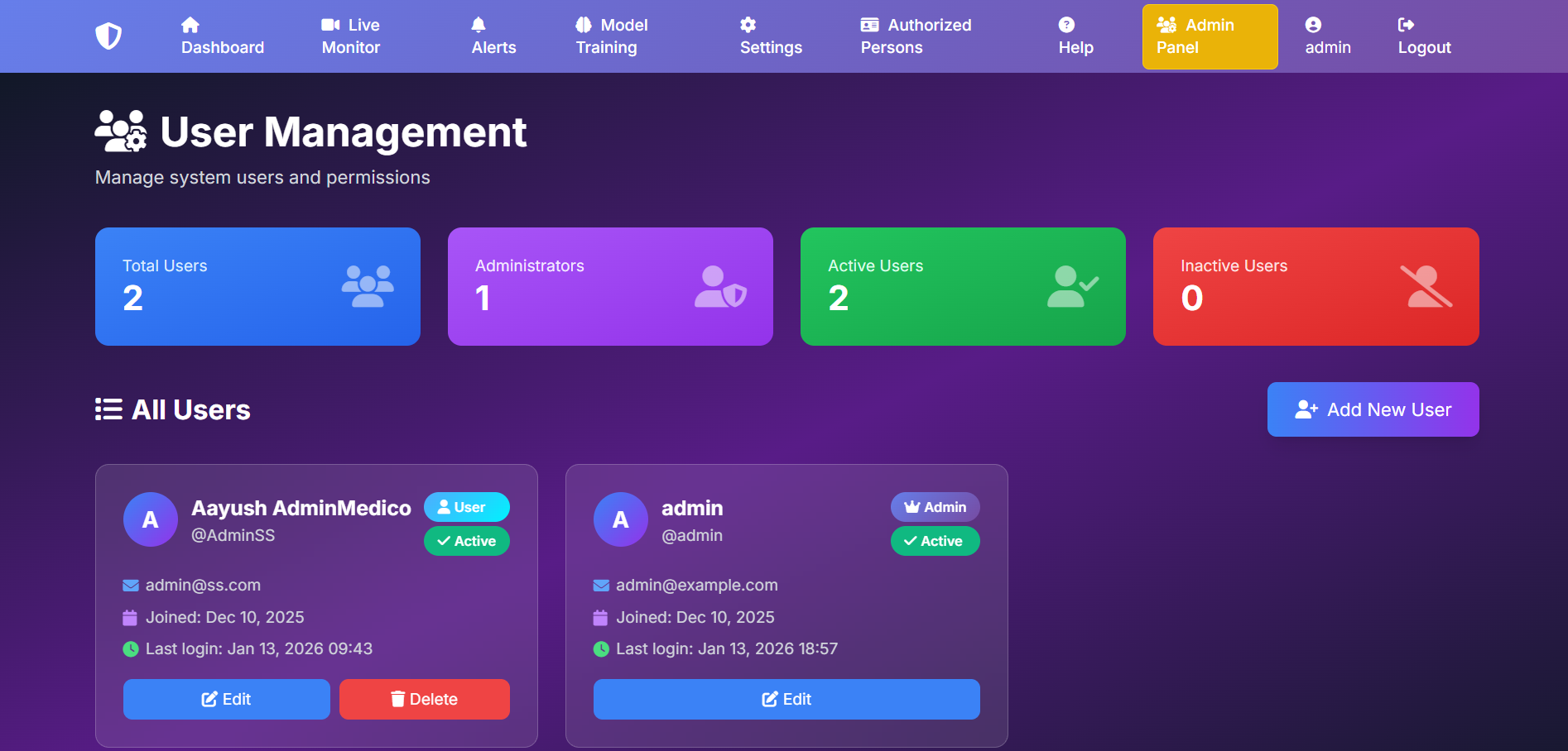 Admin Panel